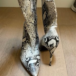 Snake skin booties